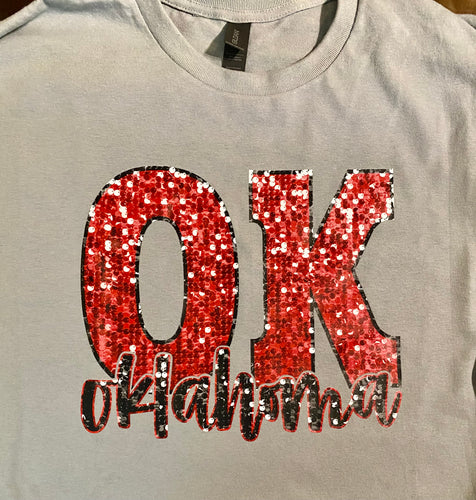 OK Faux Sequin Tee