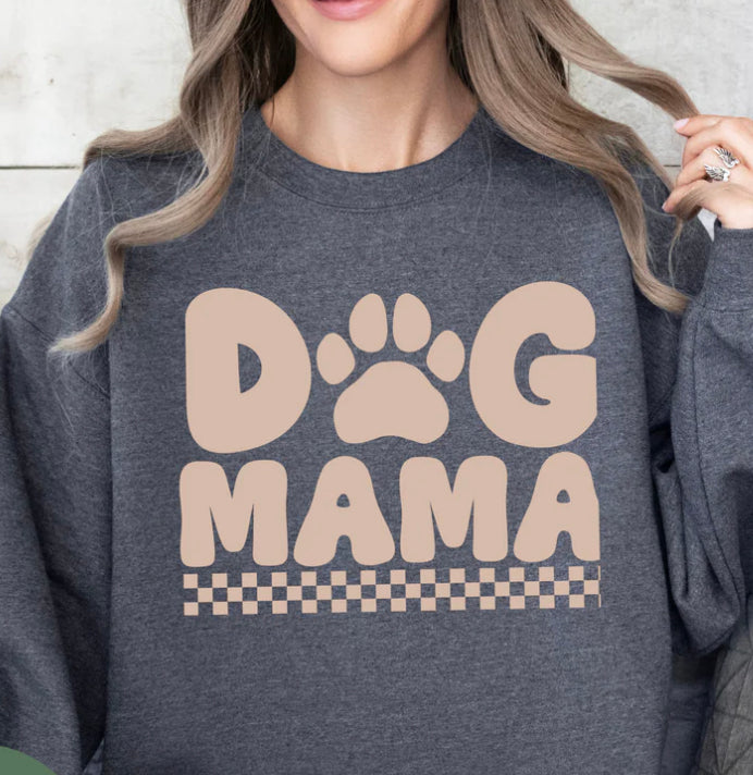 DOG MAMA Check Sweatshirt