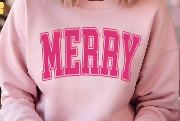 MERRY Hot Pink Sweatshirt