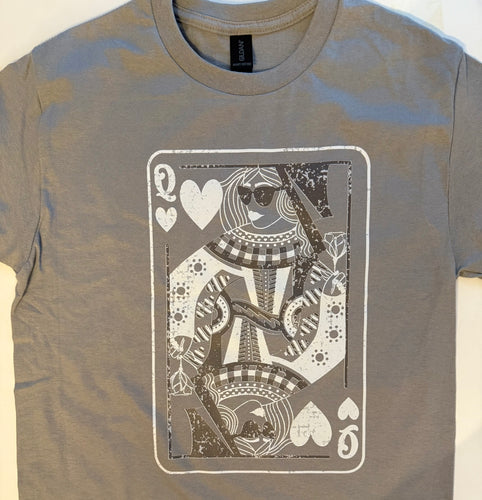 Queen of Hearts Shortsleeve Gray