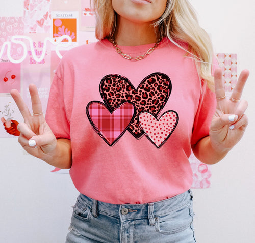 Hearts Leopard Plaid Dots