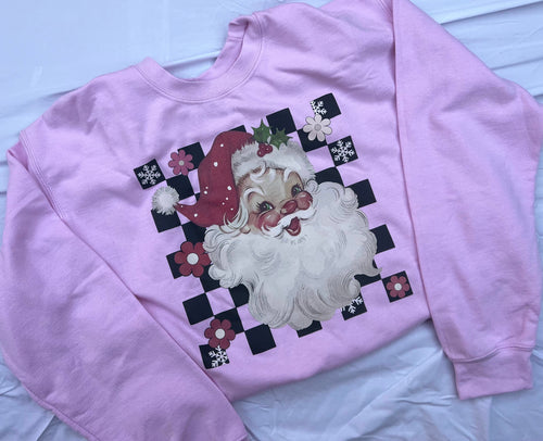 Santa with checks Longsleeve